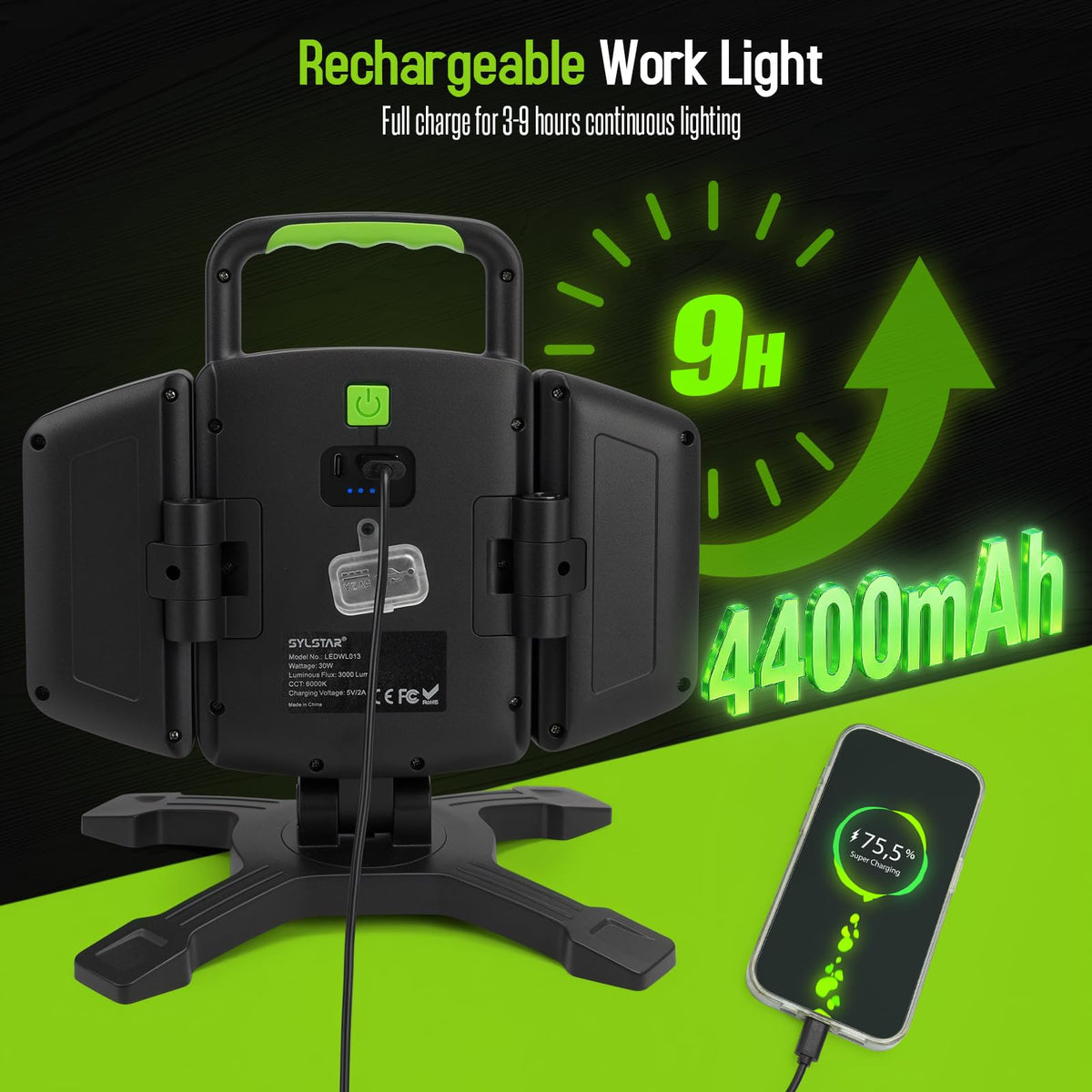 IP65 waterproof and dustproof protection for tough environments.