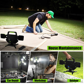 SYLSTAR tripod mount hole demonstrates hands-free lighting for steady projects.