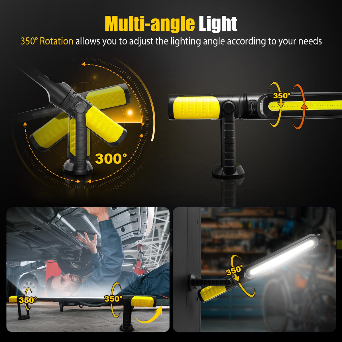 Sylstar work light with IP54 rugged protection for wet or dusty environments.