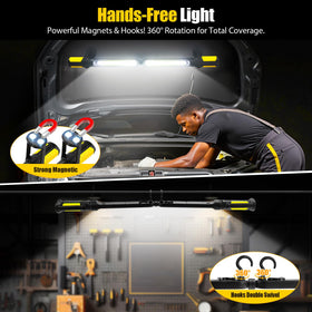 Sylstar work light provides three brightness modes for varied tasks.