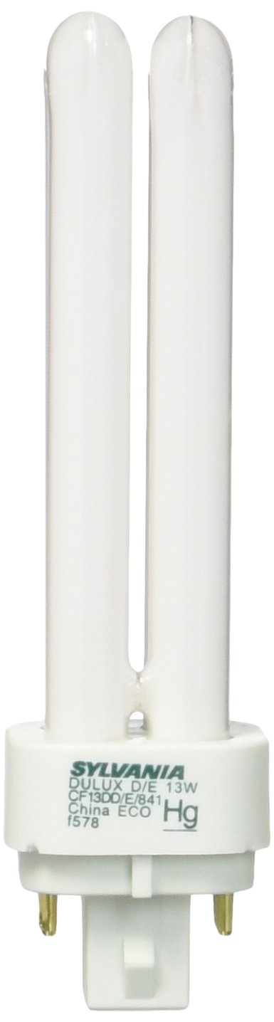 Sylvania 20667 CFL lamp with 4-pin base delivers energy-efficient, neutral white lighting.