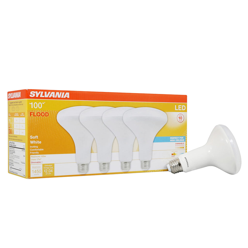 Sylvania BR30 LED 4-pack bulbs deliver bright ceiling lighting at 1450 lumens