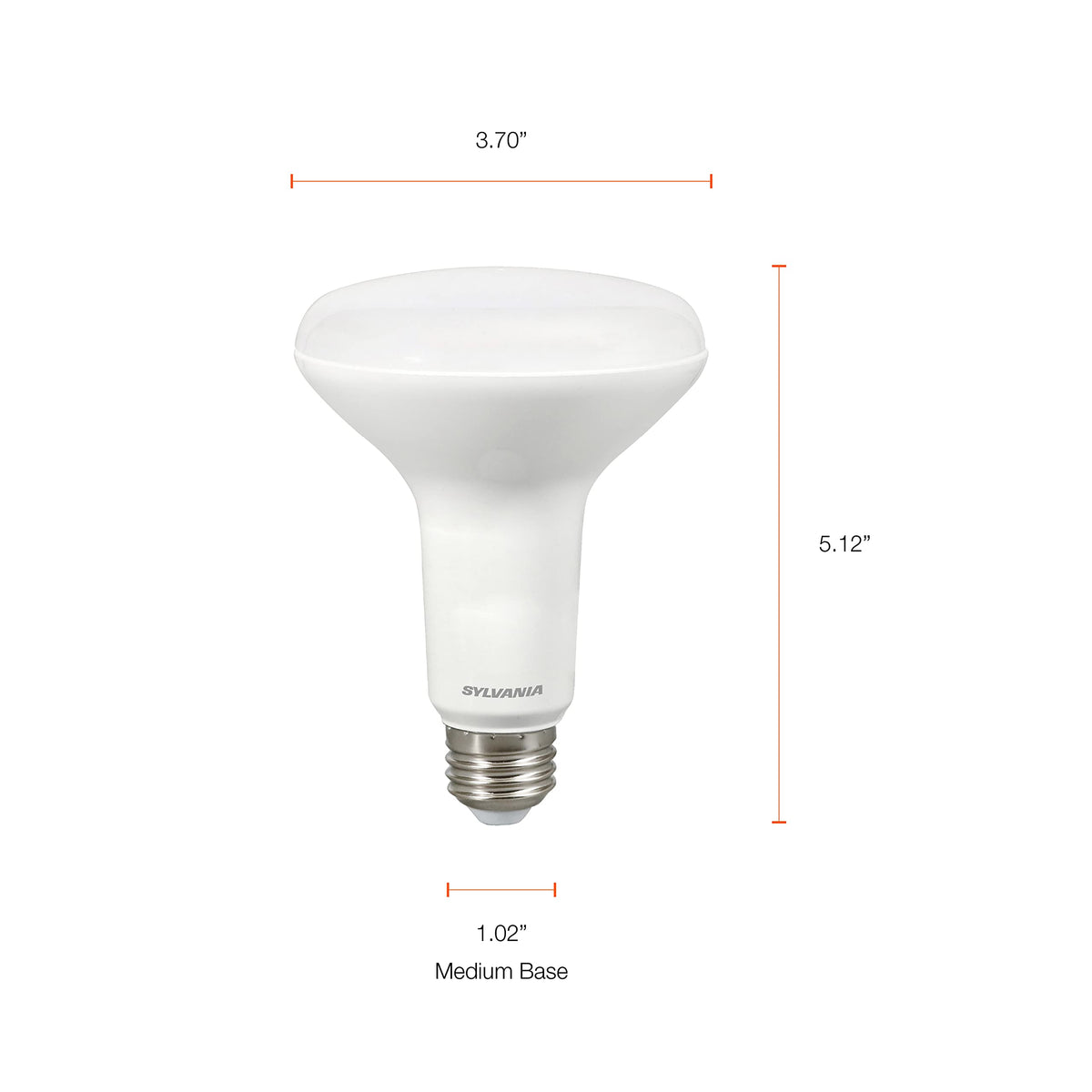 Sylvania BR30 LED bulbs fit ceiling fixtures and floor lamps with a medium base