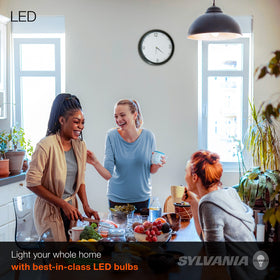 Sylvania LED A19 daylight bulb is mercury-free and safe for homes.