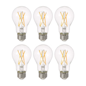 Sylvania TruWave Natural A19 LED Bulb front view with warm 2700K soft white lighting
