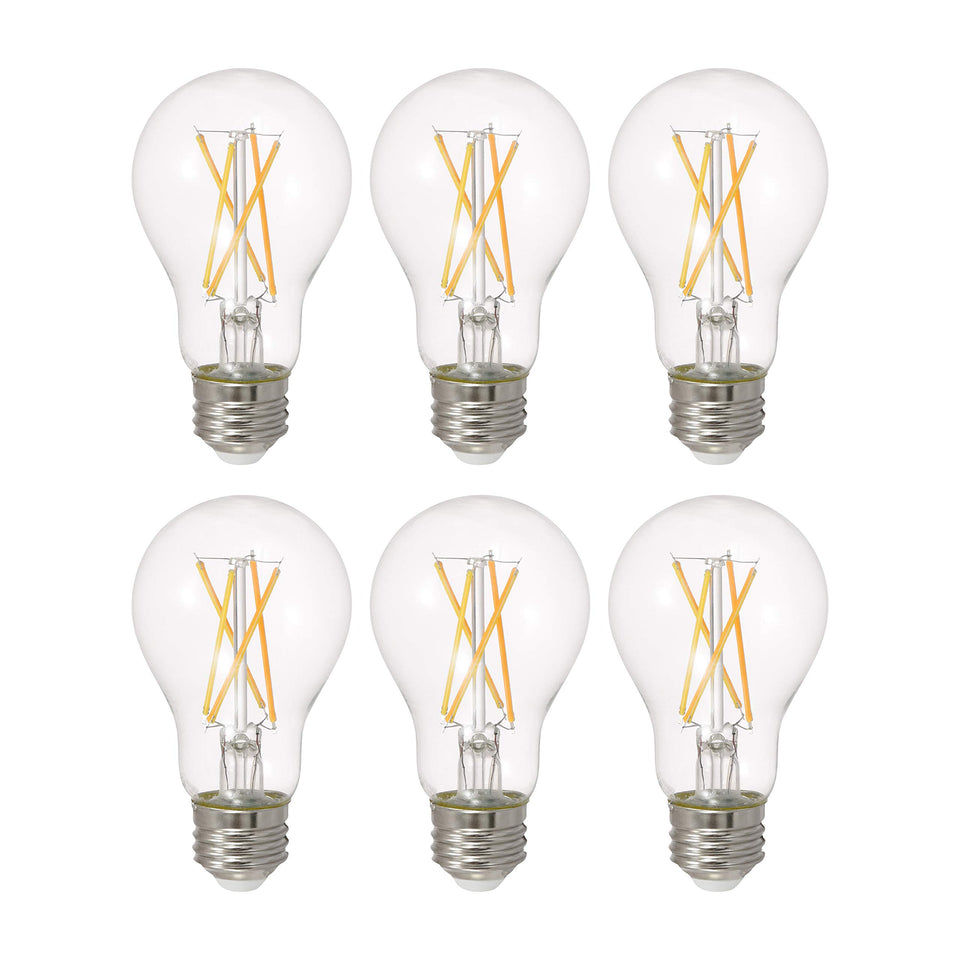 Sylvania TruWave Natural A19 LED Bulb front view with warm 2700K soft white lighting