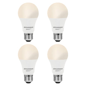 SYLVANIA WiFi LED lightbulb 4-pack emits soft white ambient light for any room