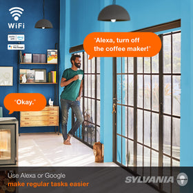Sylvania WiFi Smart Plug timer feature enabling scheduled routines.