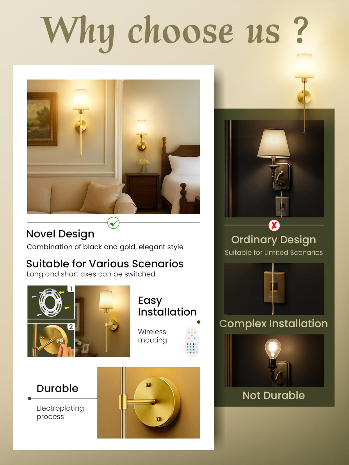 SyncGlow bronze wall sconces in a hallway creating a welcoming glow