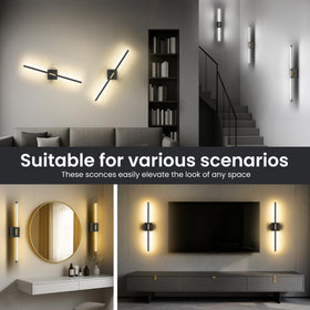 SyncGlow rotating 360 degrees wall sconce directs light precisely.
