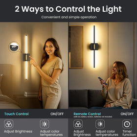 SyncGlow wall sconce packaging and installation accessories for quick setup.