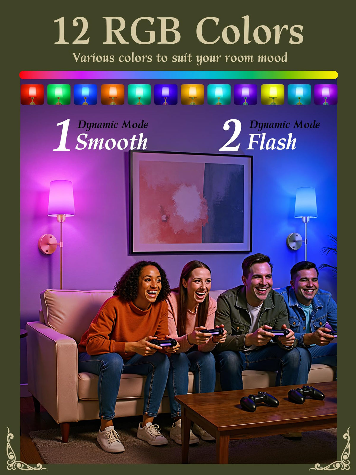 SyncGlow wall light demonstrating remote control use for brightness and color