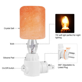 Syntus salt lamp UL-listed plug ensures safe operation