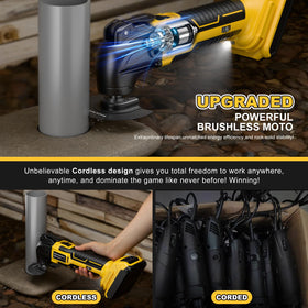Synxiter auxiliary handle provides improved control during tough cuts.