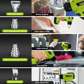 Synxiter heat gun scraper tool adds precision when removing coatings and adhesives.