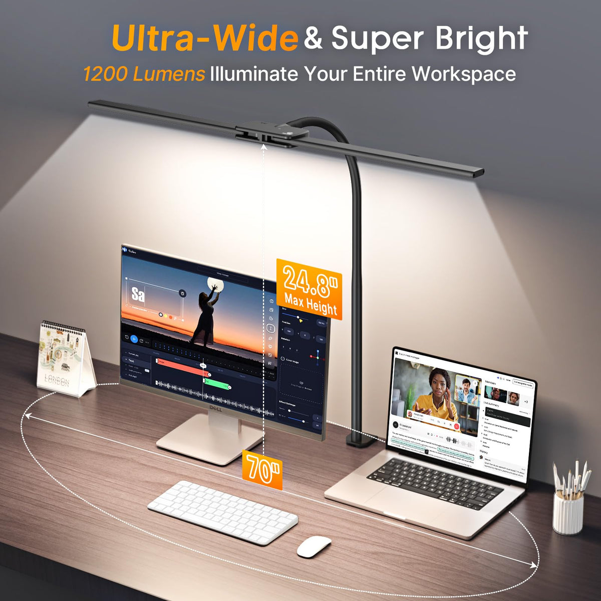 Syrinx eye-care lighting reduces glare for long study or drafting sessions.