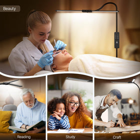 Syrinx wide 23.7 inch lamp bar distributes light across desks and projects.