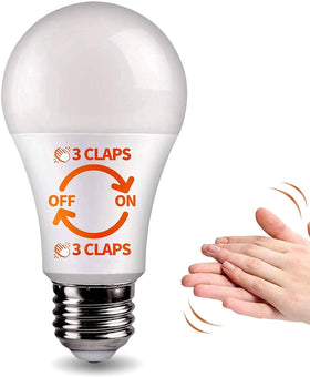 SYSAI 3 Claps light control bulb in bedside lamp for hands-free convenience.