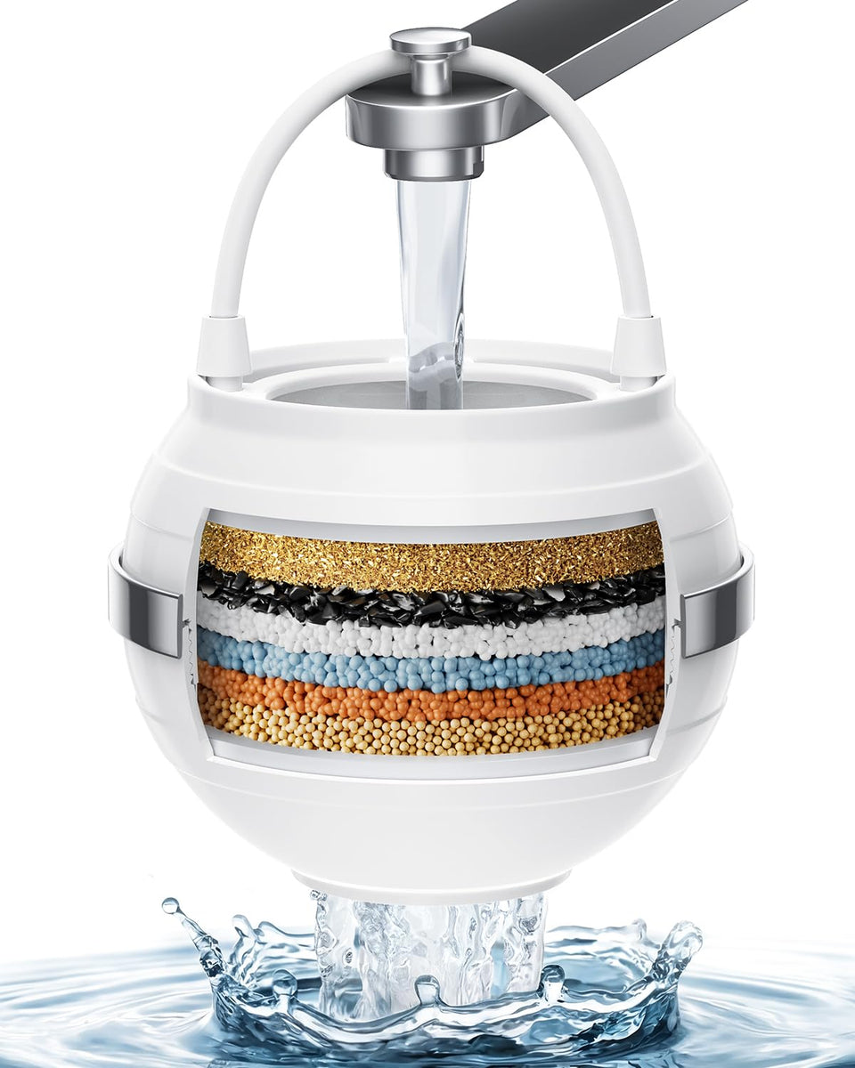 Syvahome bath filter attached to tub faucet, quick tool-free installation and universal fit