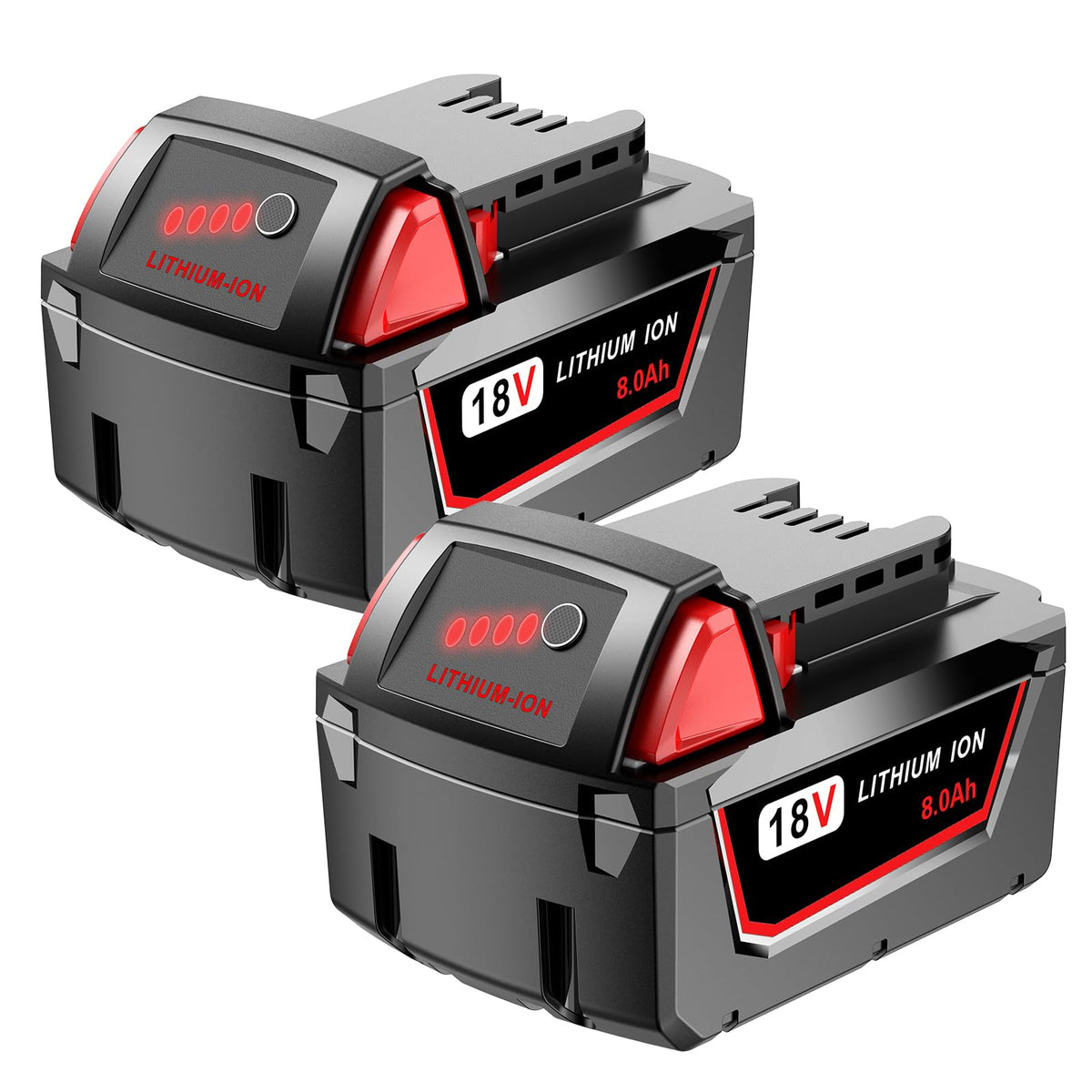 Syvenies 2-pack 8.0Ah M18 battery with extended runtime.