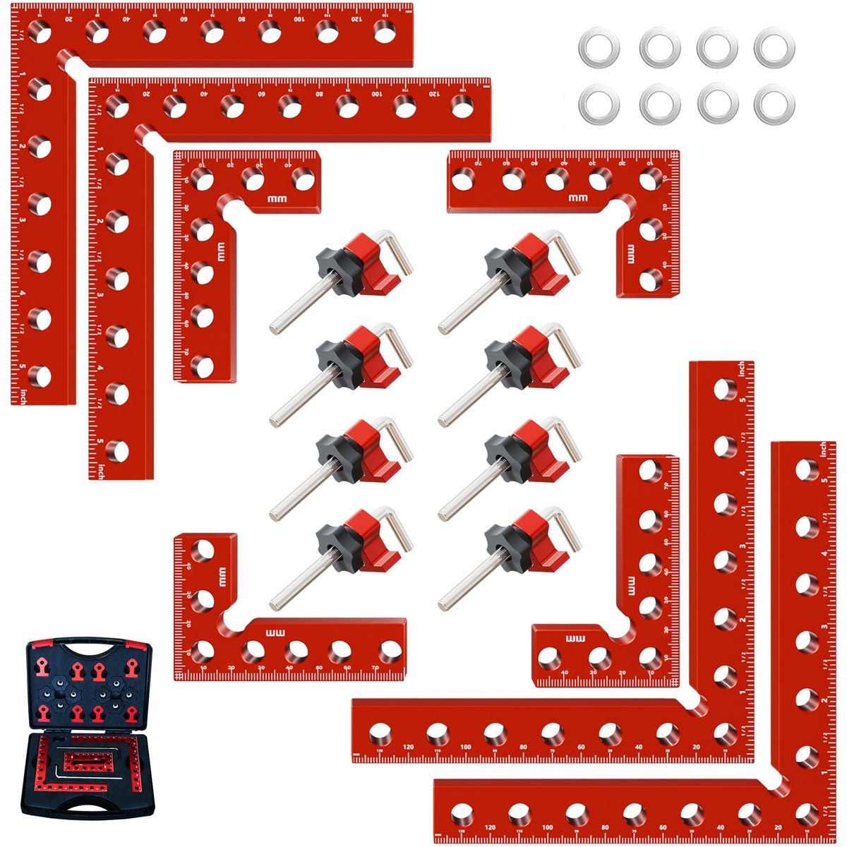 syykttd corner clamps with box ensure precise alignment during woodworking projects