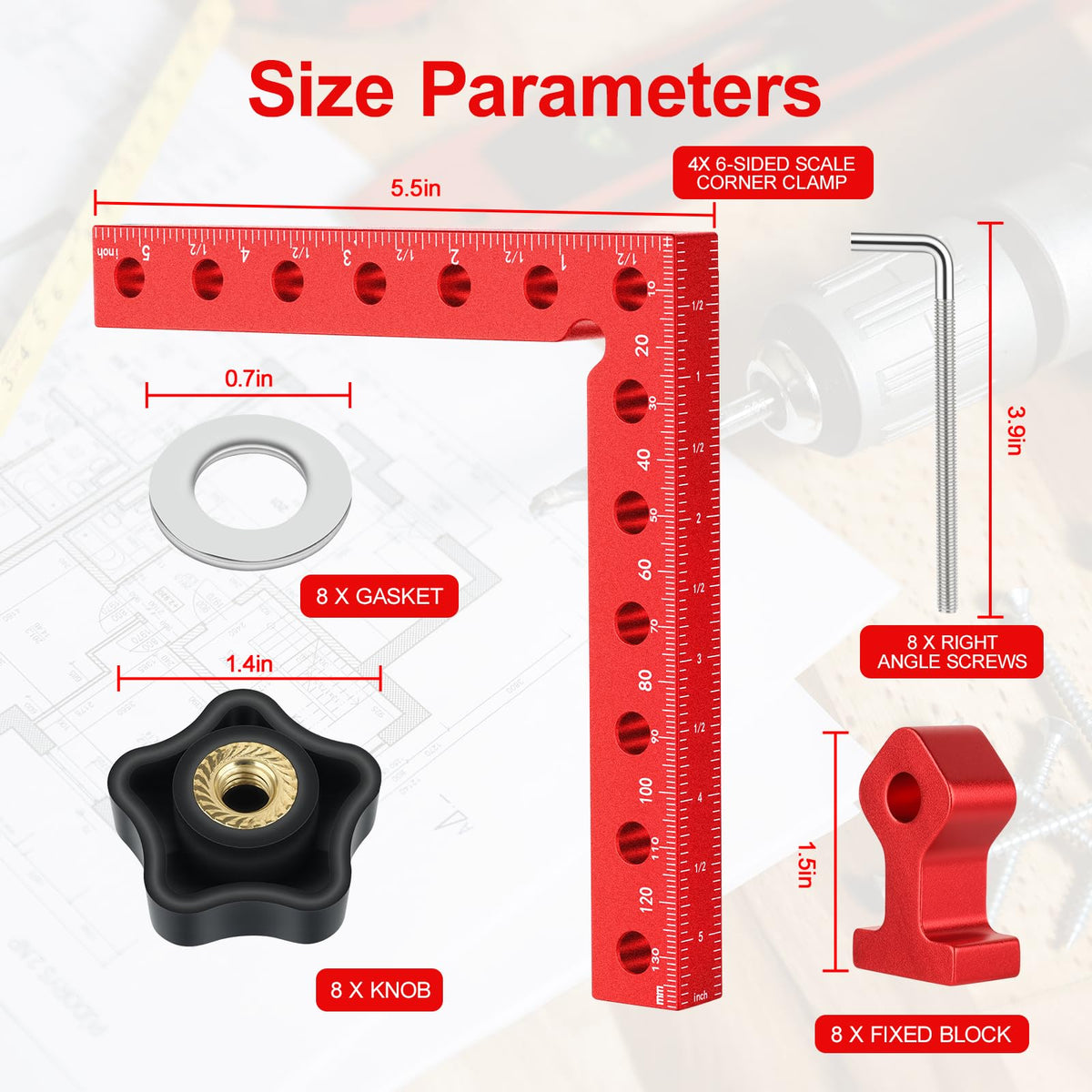Syykttd storage case included keeps clamps organized and ready.