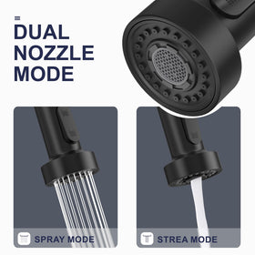 SYZYZTXY dual-function spray head offers bubbly and jet modes.