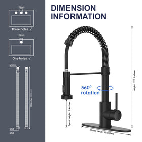 SYZYZTXY high-arc spout with 360° rotation for flexible sink access.