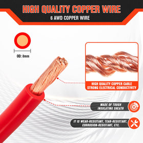 SZLYYDS 6awg black battery cable for marine wiring