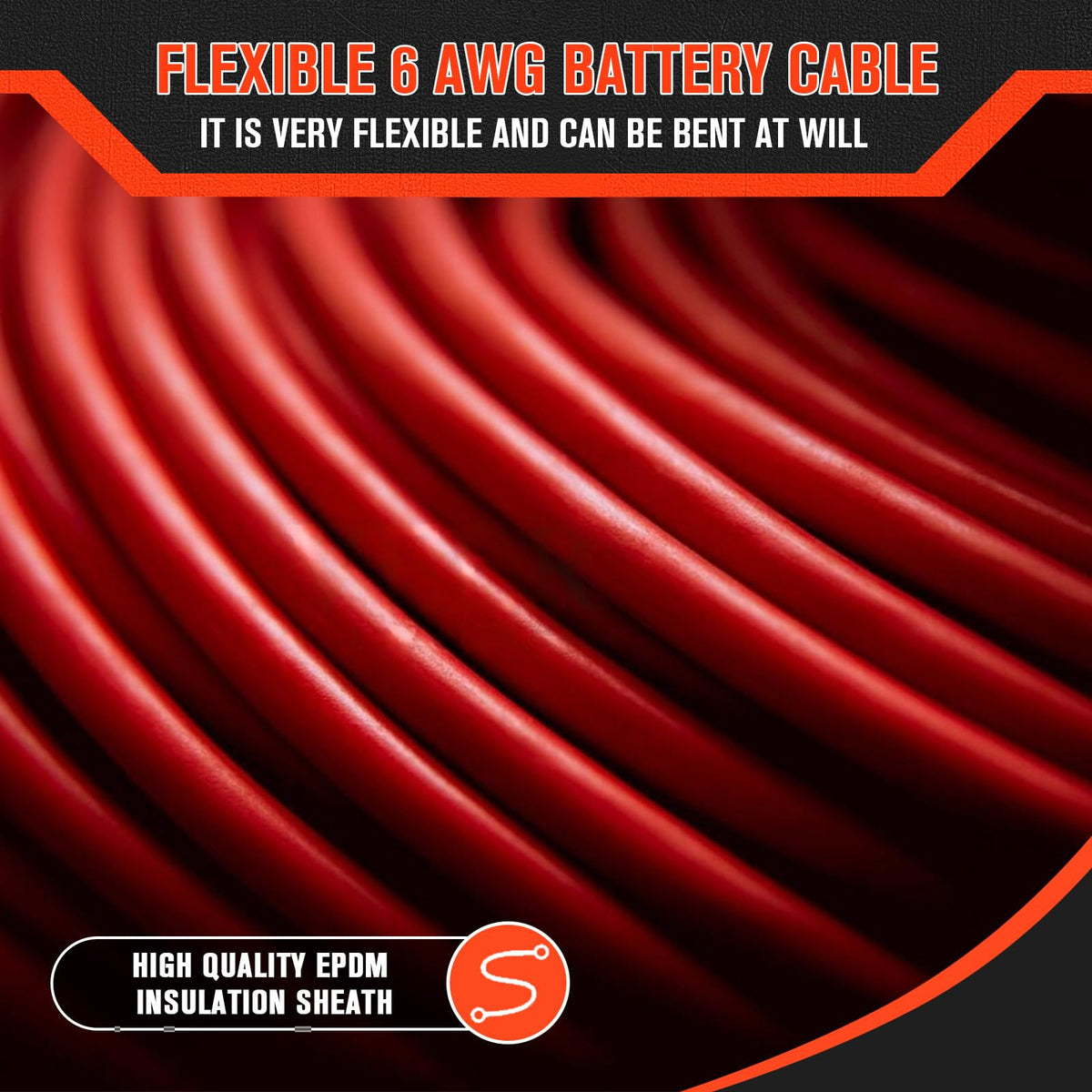 SZLYYDS copper-core 6awg conductor close-up showing conductivity