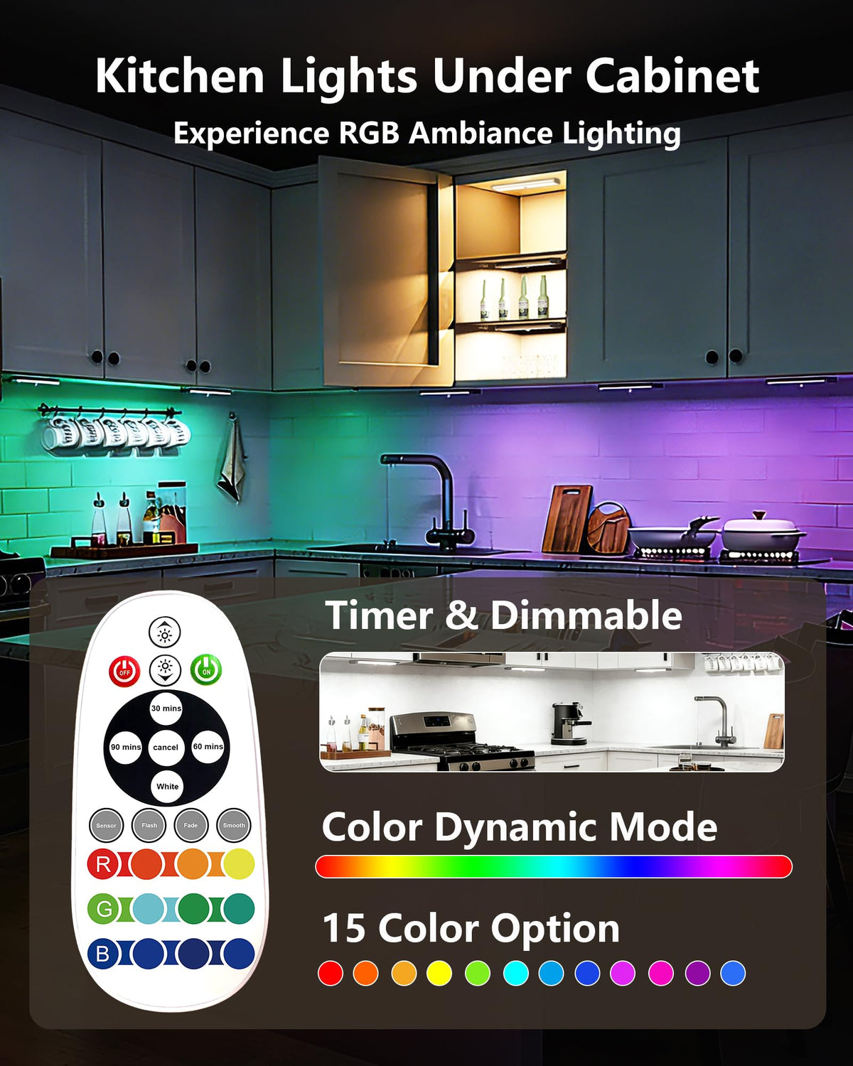 SZOKLED 180-lumen brightness lights a wide area in kitchens and hallways