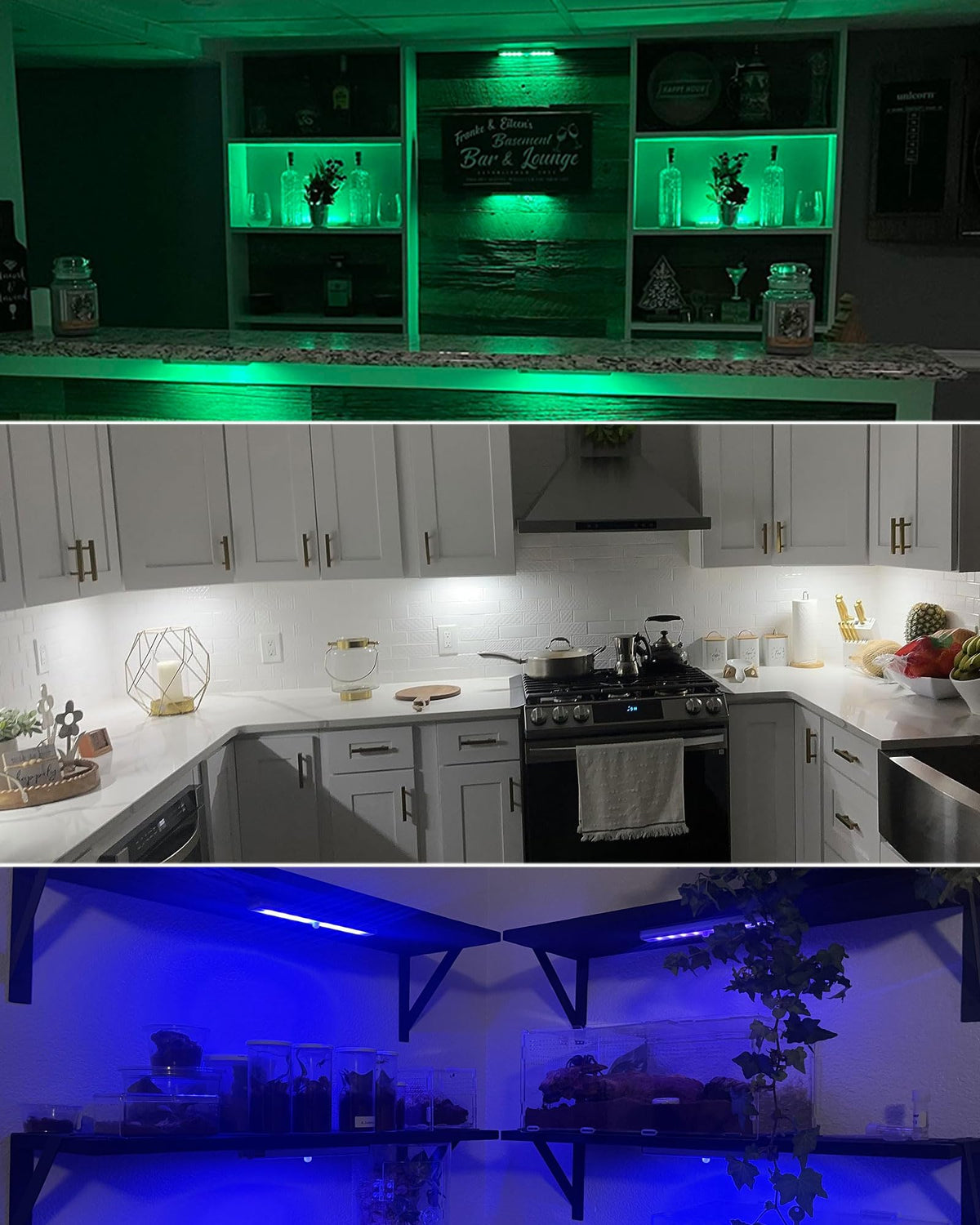 Six SZOKLED LED strips ready for cabinet, shelf, and display lighting.
