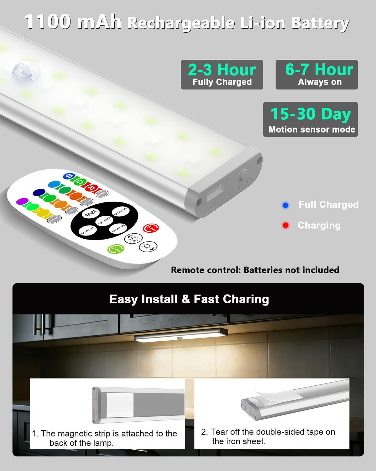 SZOKLED compact indoor light suitable for cabinets, closets, and shelves.
