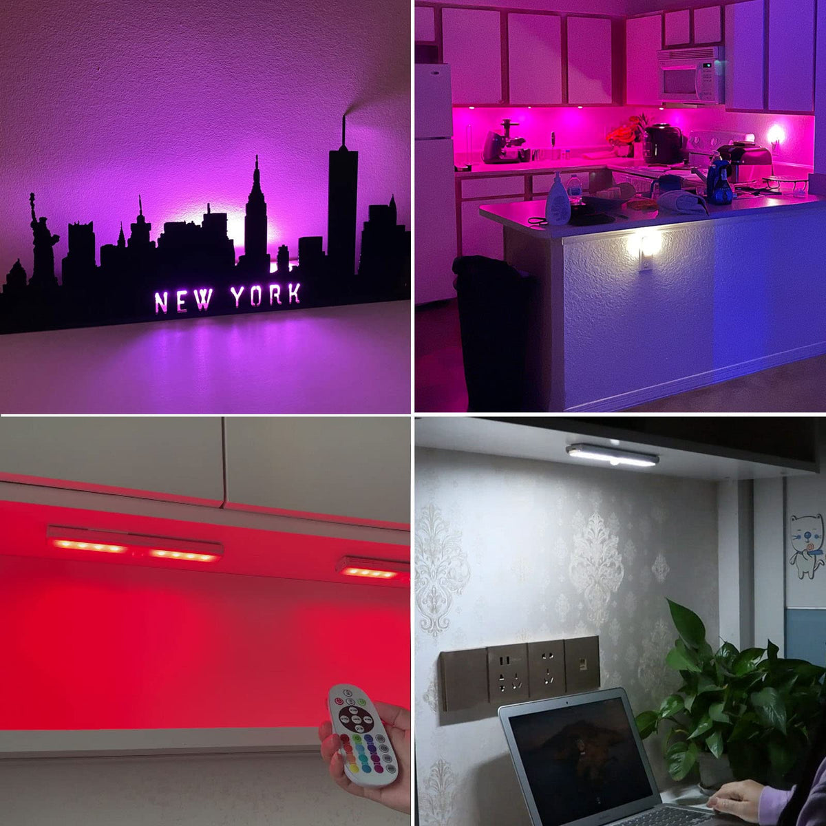 SZOKLED lighting suited for closets, pantries, shelves, and displays.