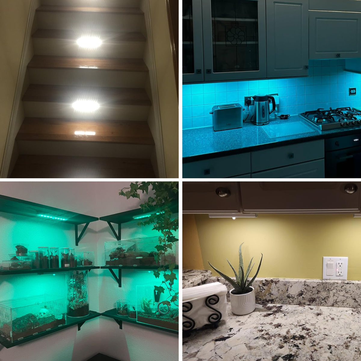 SZOKLED long-life battery-powered counter light for reliable illumination.
