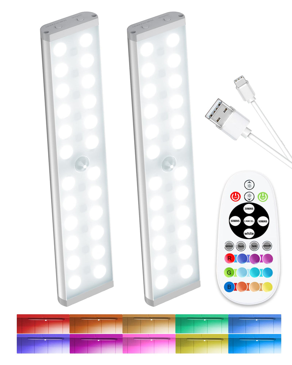 SZOKLED motion-sensor night light mounted under cabinet for hands-free illumination