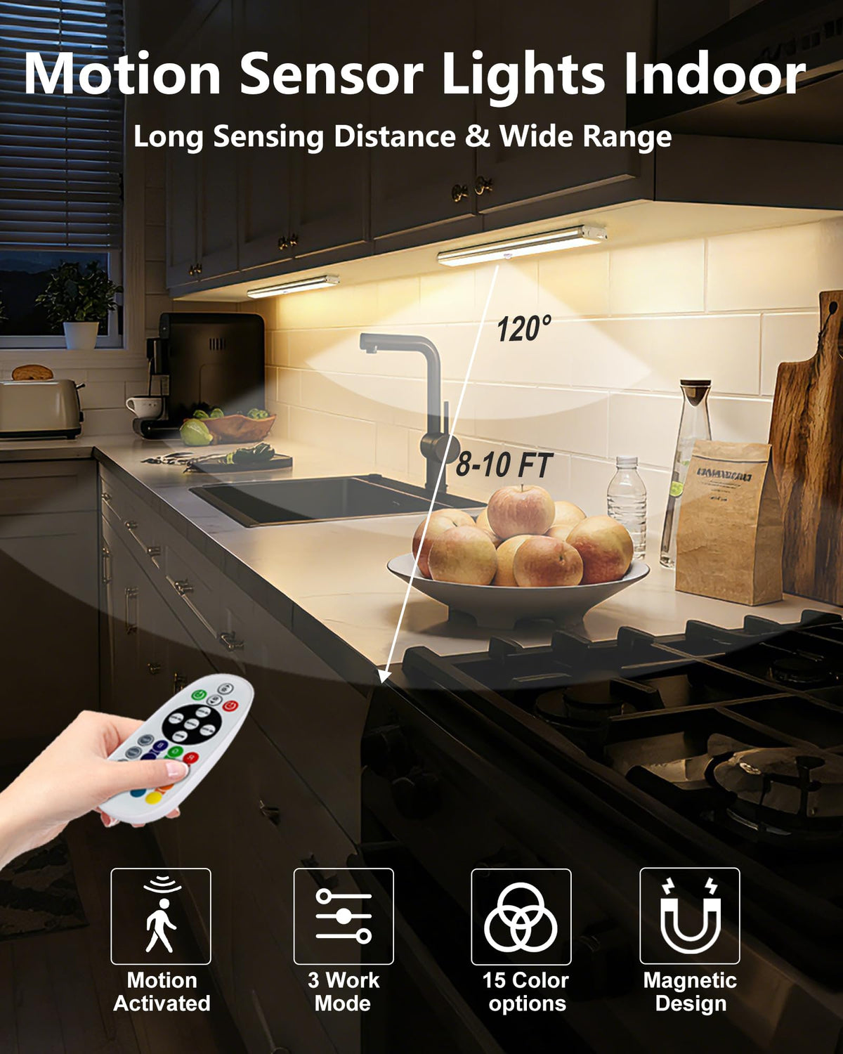 SZOKLED remote control enables quick on/off and color switching