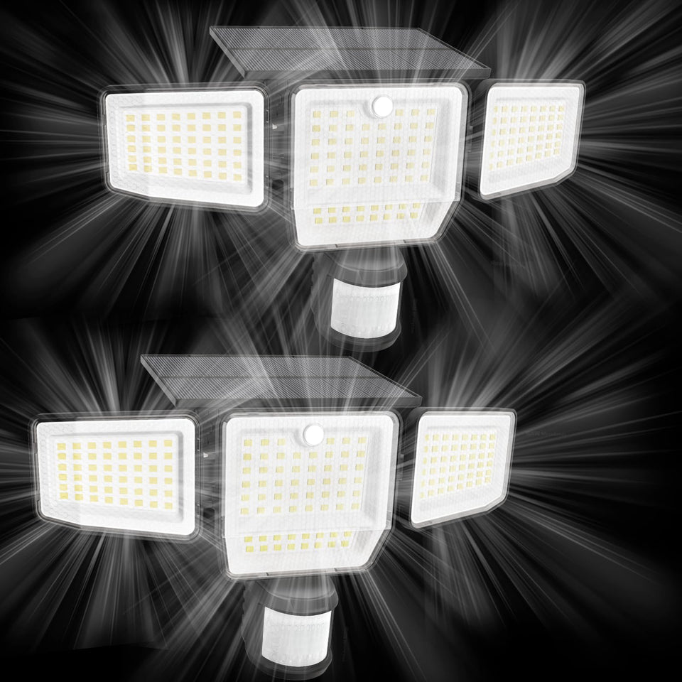 SZPOWER 6000LM solar light front view for bright outdoor illumination