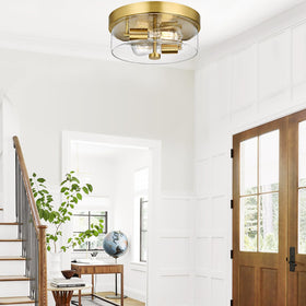 Szzgco industrial-style flush mount in a hallway setting for farmhouse decor