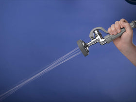 T&S Brass B-0107 1.15 GPM flow for water-efficient pre-rinse.