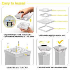 T-SUN easy-installation with included screws for fast outdoor lighting upgrades.