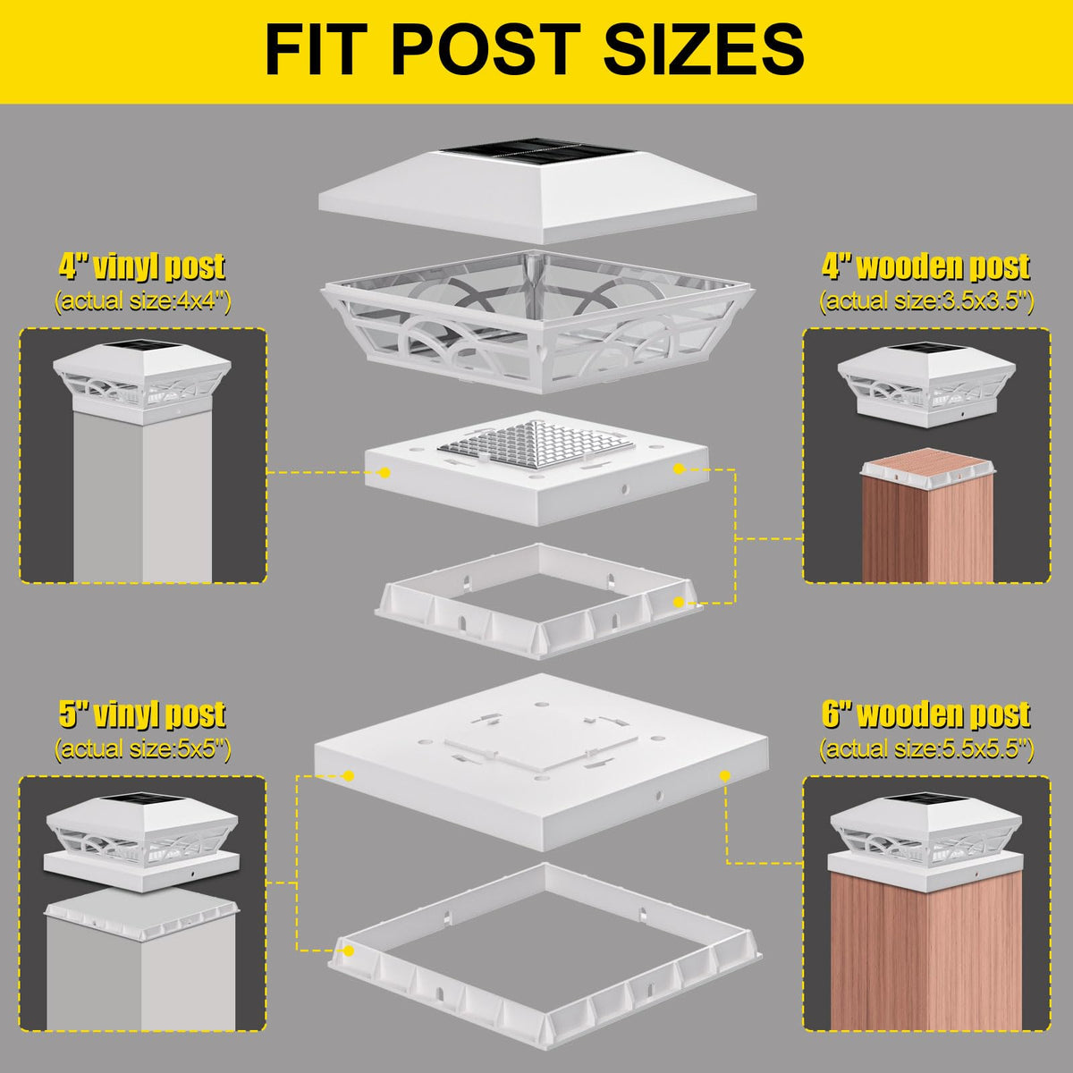 T-SUN IP65-rated design protects against rain and snow outdoors.