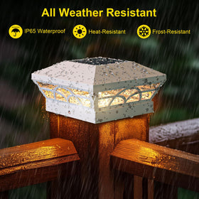 T-SUN vinyl post installation demonstrates weatherproof performance in rain or snow.