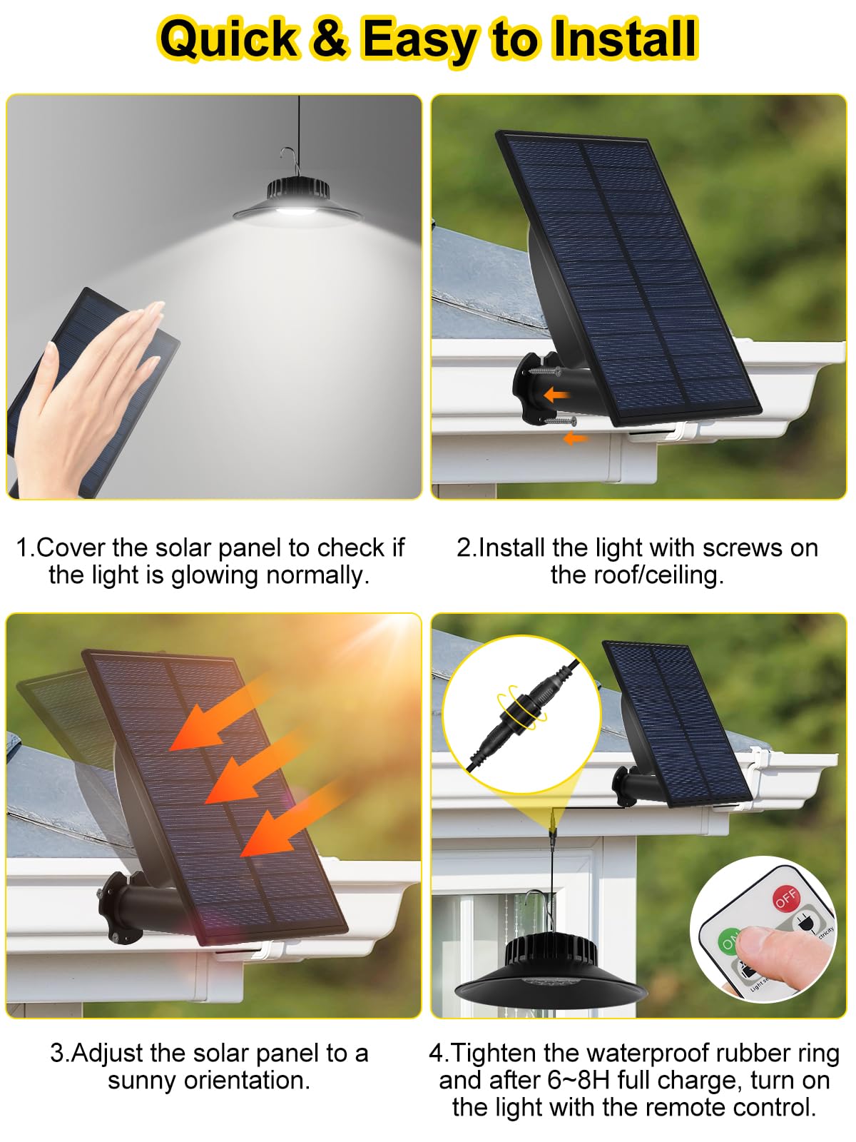 T-SUN remote control pendant lights for quick brightness and mode adjustments