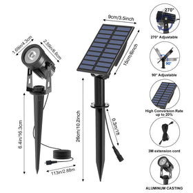T-SUNUS separate solar panel location option enables optimal sun exposure and stable brightness.