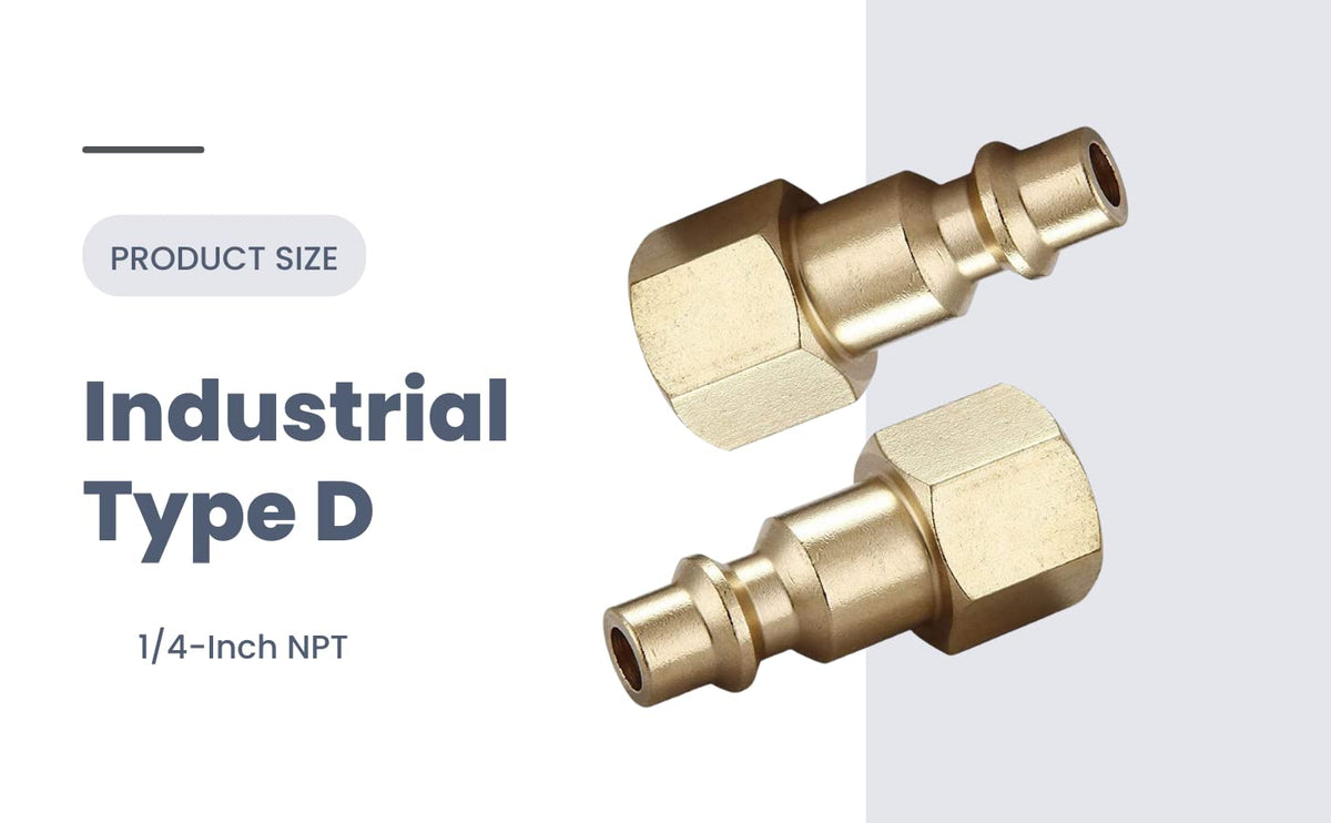 T TANYA HARDWARE Type D 1/4 inch fittings for compressors and tools.