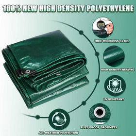 TA*RP YXCN tarp features rust-resistant grommets every 20 inches for secure ties.