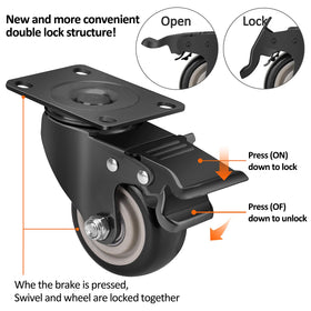 TABKEER swivel caster demonstrates smooth 360-degree rotation for easy maneuvering.