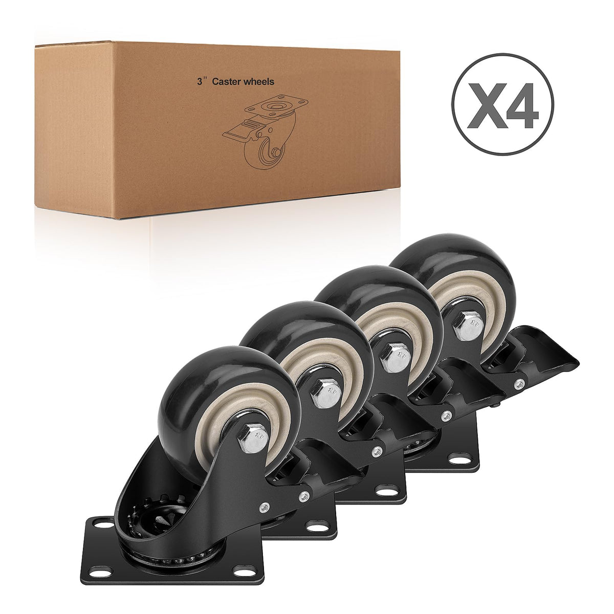 TABKEER caster can mount on tables, trailers, or workbenches.