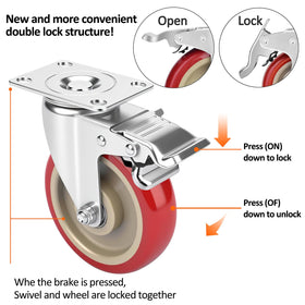 TABKEER polyurethane wheel reduces noise for quiet shop use.